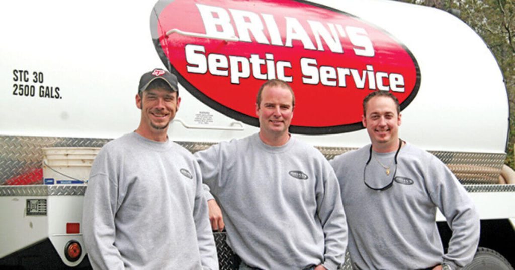 crew of septic tank workers | Challenges faced by most septic tank businesses | ServiceCore software for portable restroom & dumpster companies”