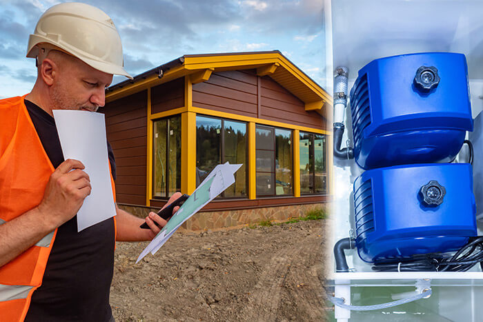 septic tech looking over paperwork | how to hire train and retain septic workers | ServiceCore software for portable restroom & dumpster companies”