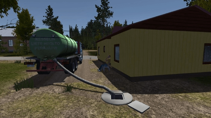 septic truck pumping in backyard | How to increase profits of septic business | ServiceCore software for portable restroom & dumpster companies”