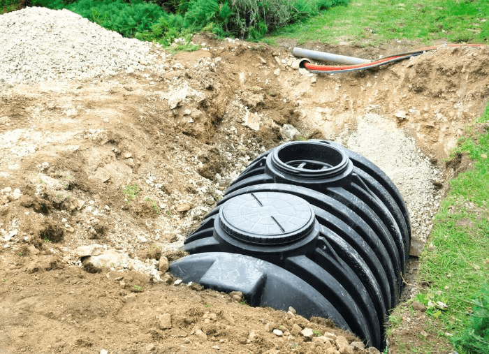septic system being dug up | pros of owning a septic waste company | ServiceCore software for portable restroom & dumpster companies”