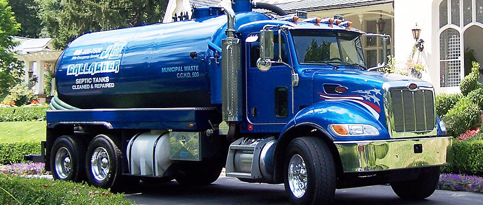 blue septic truck | advantages of buying a septic system business | ServiceCore software for portable restroom & dumpster companies”