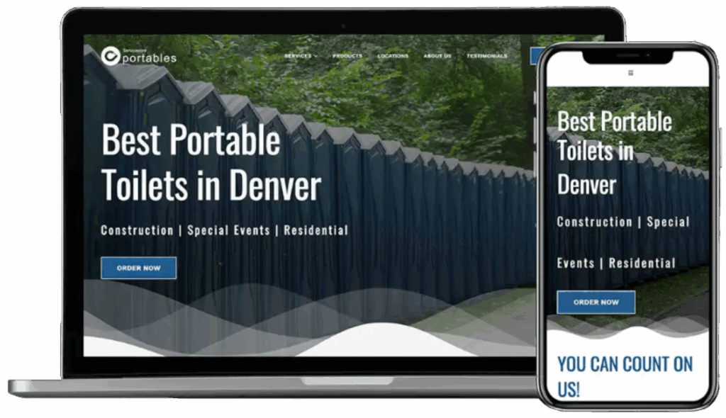 porta potty business website