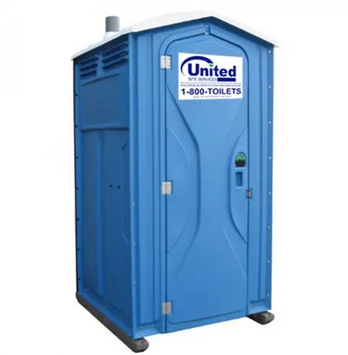 single blue porta potty - what are the different types of porta potties - ServiceCore software for portable restroom & dumpster companies