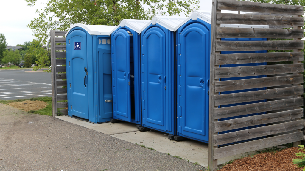 ADA portable restroom outside