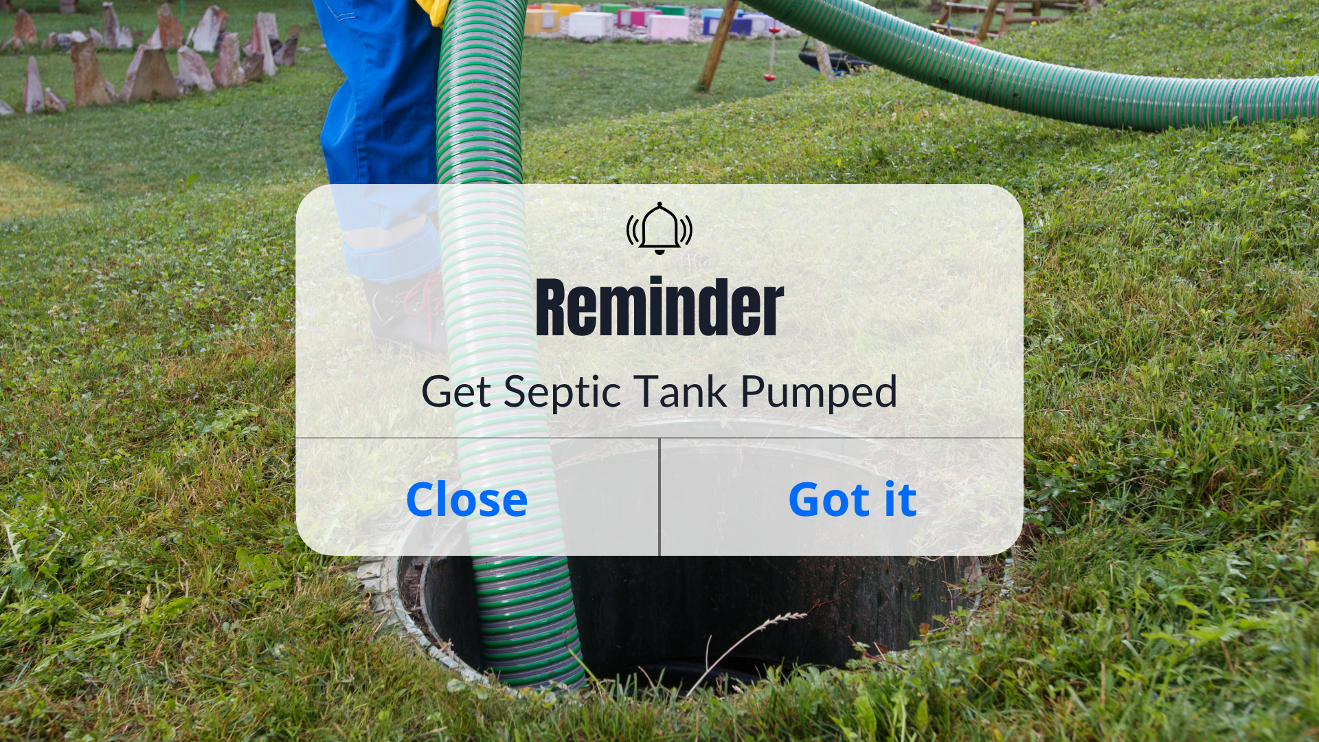 septic service reminder for septic customer retention